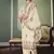 Cream digital print cotton salwar