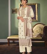 Cream digital print cotton salwar