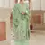Green embroidered cotton salwar