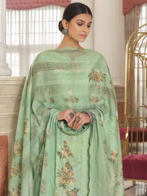 Green embroidered cotton salwar 3