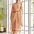 Peach embroidered cotton salwar