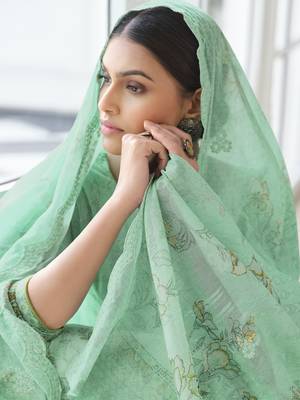 Green embroidered cotton salwar 2