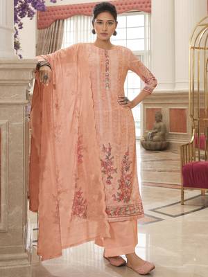 Pink embroidered cotton salwar 1