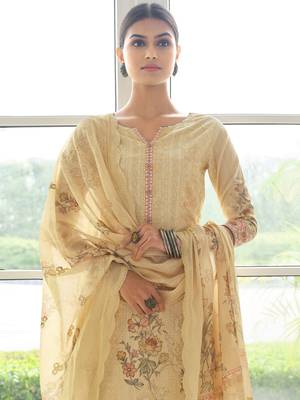 Yellow embroidered cotton salwar 2
