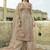 Beige embroidered net salwar