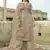 Beige embroidered net salwar