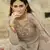 Beige embroidered net salwar