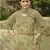 Green embroidered net salwar