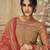 Beige embroidered pure cotton salwar