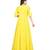 yellow muslin silk short sleeves solid womens gown