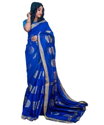 Handloom chakra cotton silk saree with blouse piece 1