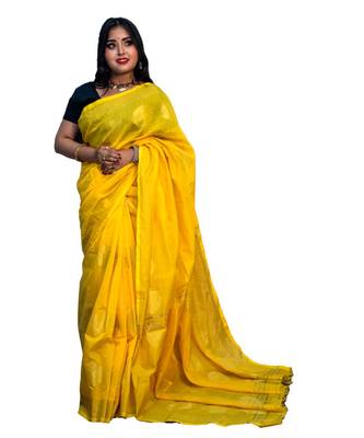 Handloom chakra cotton silk saree with blouse piece 1