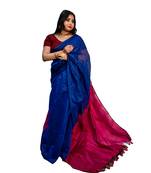 Handloom stylish cotton silk saree with blouse piece