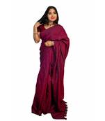 Handloom stylish cotton silk saree with blouse piece