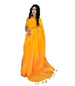 Handloom stylish cotton silk saree with blouse piece