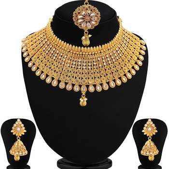 Gold diamond necklace-sets 3