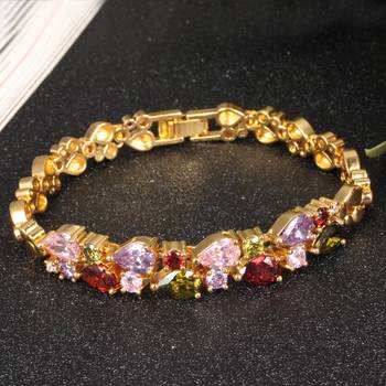 Gold crystal bracelets 1