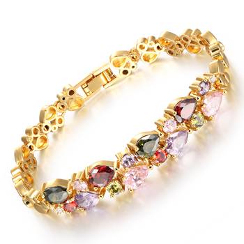 Gold crystal bracelets 2