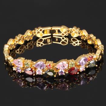 Gold crystal bracelets 3