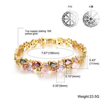 Gold crystal bracelets 5