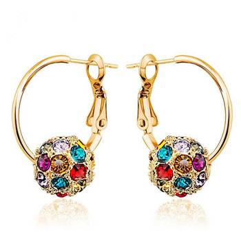 Multicolor crystal earrings 1
