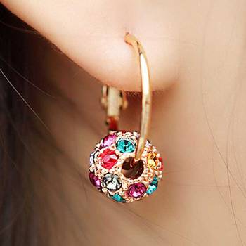 Multicolor crystal earrings 2