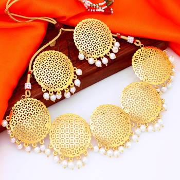 Gold pearl necklace-sets 1