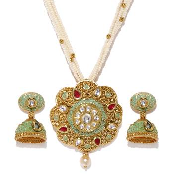Multicolor pearl necklace sets 1
