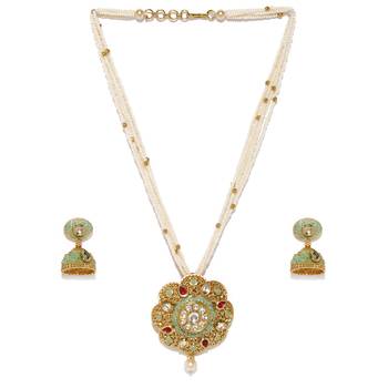Multicolor pearl necklace sets 2