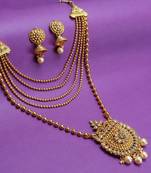 Gold pearl necklace sets