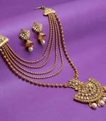 Gold pearl necklace sets