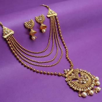 Gold pearl necklace sets 1