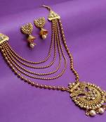 Gold pearl necklace sets