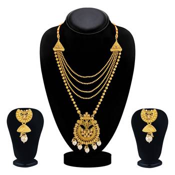 Gold pearl necklace sets 3