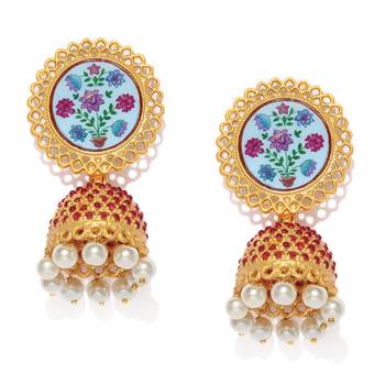 Multicolor pearl earrings 1