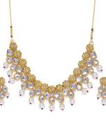 Gold pearl necklace sets