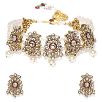 Gold pearl necklace sets 1