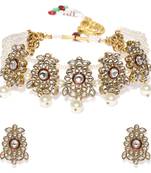 Gold pearl necklace sets