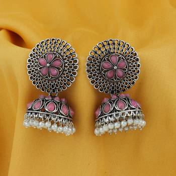 Purple pearl earrings 3