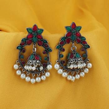 Multicolor pearl earrings 3