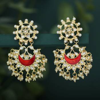 Red pearl earrings 1