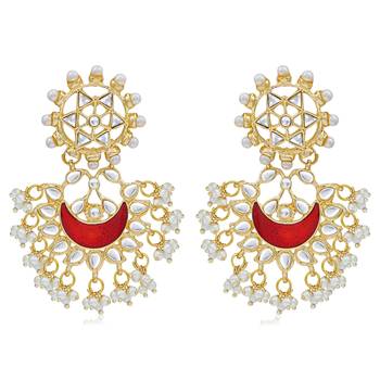 Red pearl earrings 2
