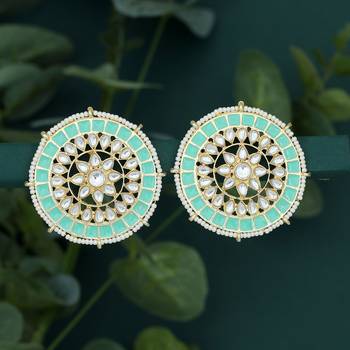 Blue pearl earrings 1