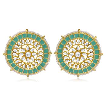 Blue pearl earrings 2