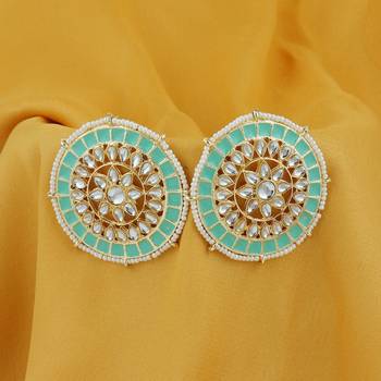 Blue pearl earrings 3