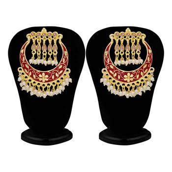 Red pearl earrings 4