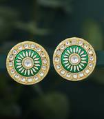 Green diamond earrings