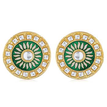 Green diamond earrings 2