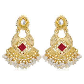 Pink pearl earrings 2