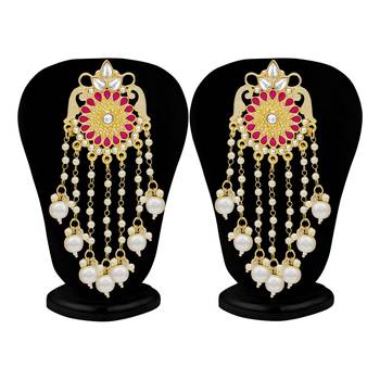Pink pearl earrings 4